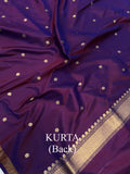 Purplish Magenta Katan Silk Handwoven Banarasi Suit Set - Aura Benaras