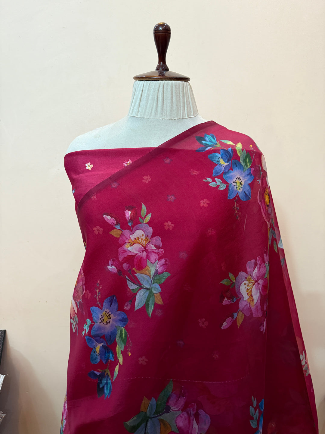 Maroon Banarasi Handloom Kora Silk Saree