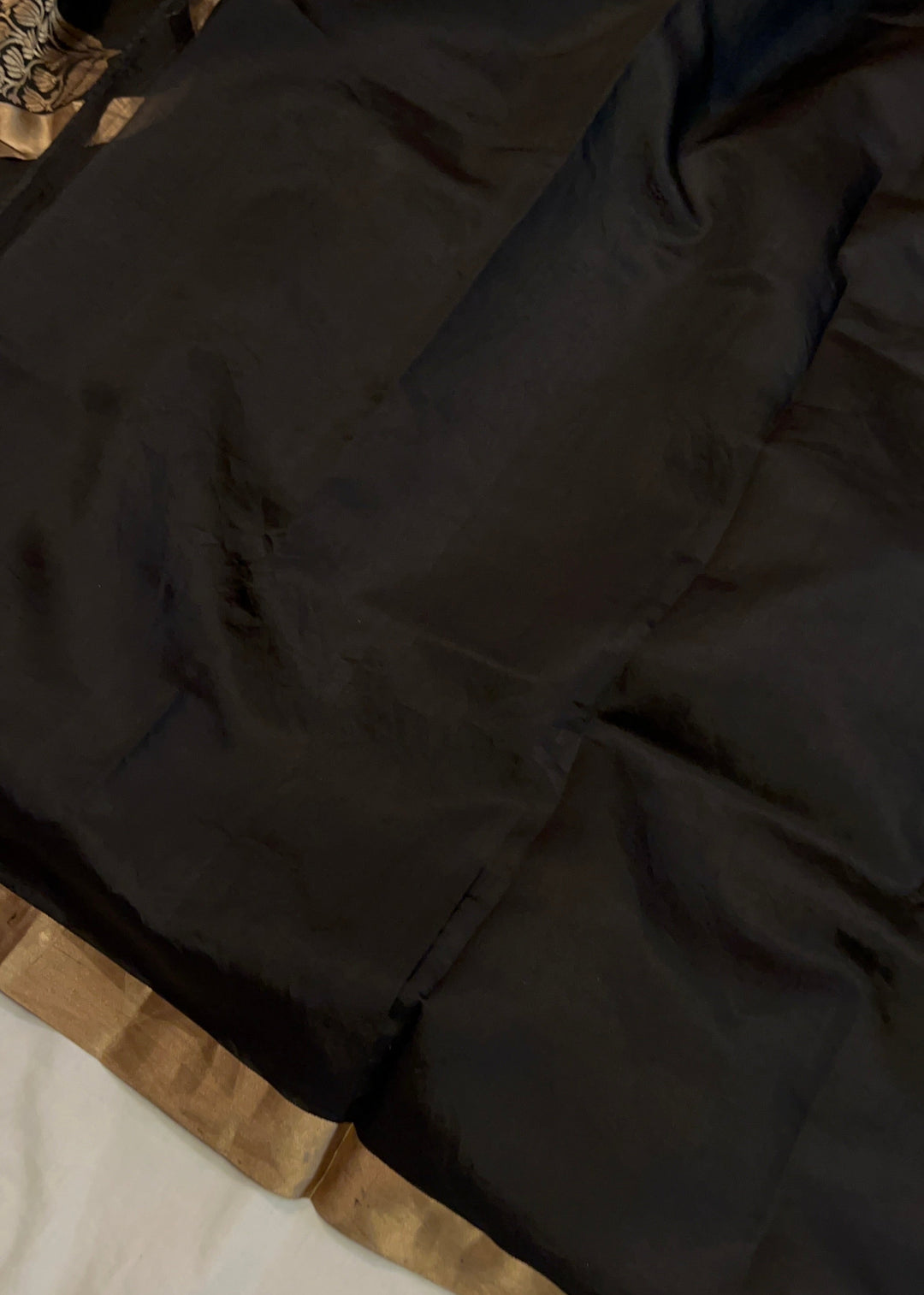 Black Pure Banarasi Silk Saree with Kadhwa Meenakari Motifs