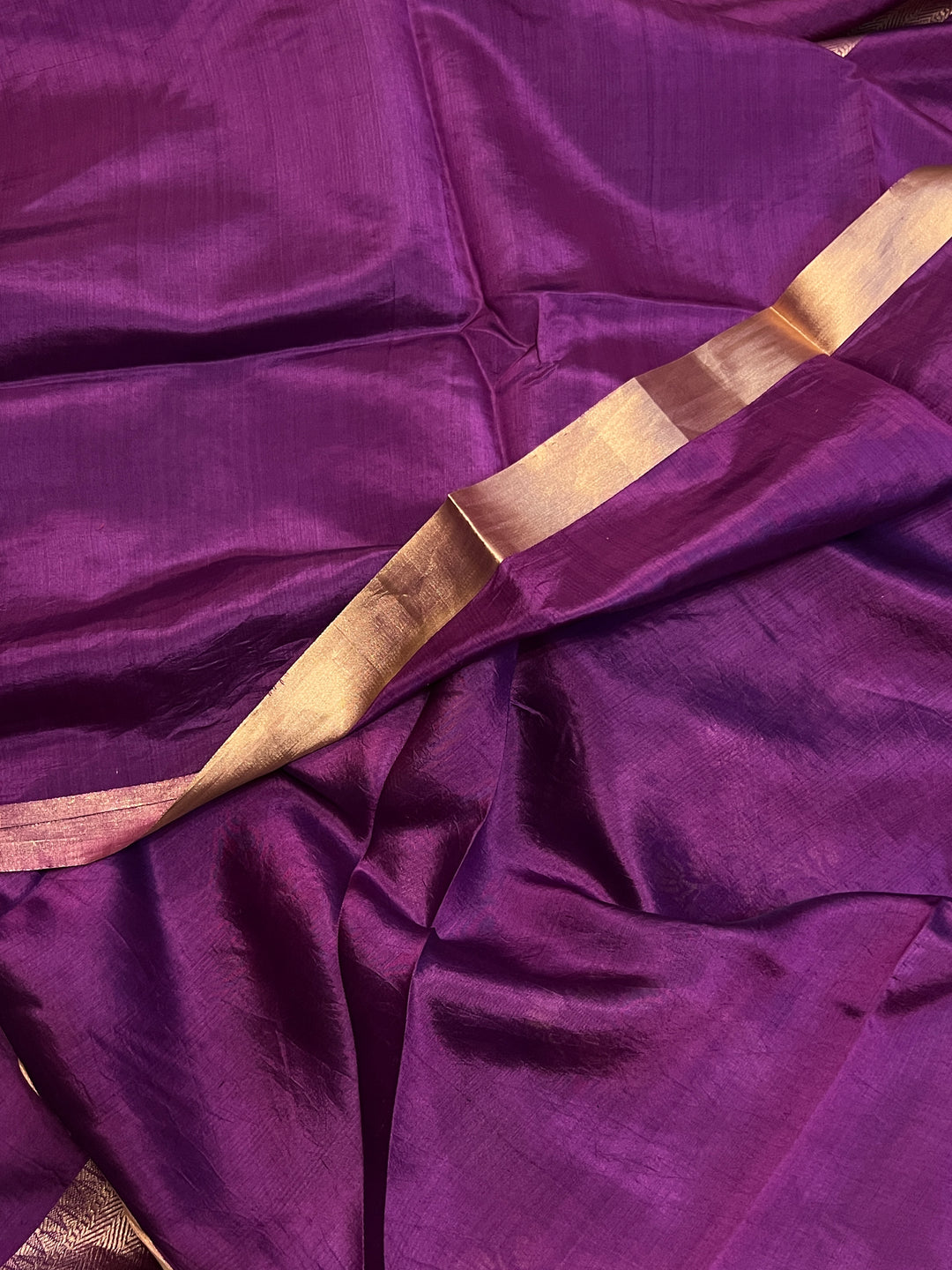 Purple Pure Banarasi Handloom Silk Saree
