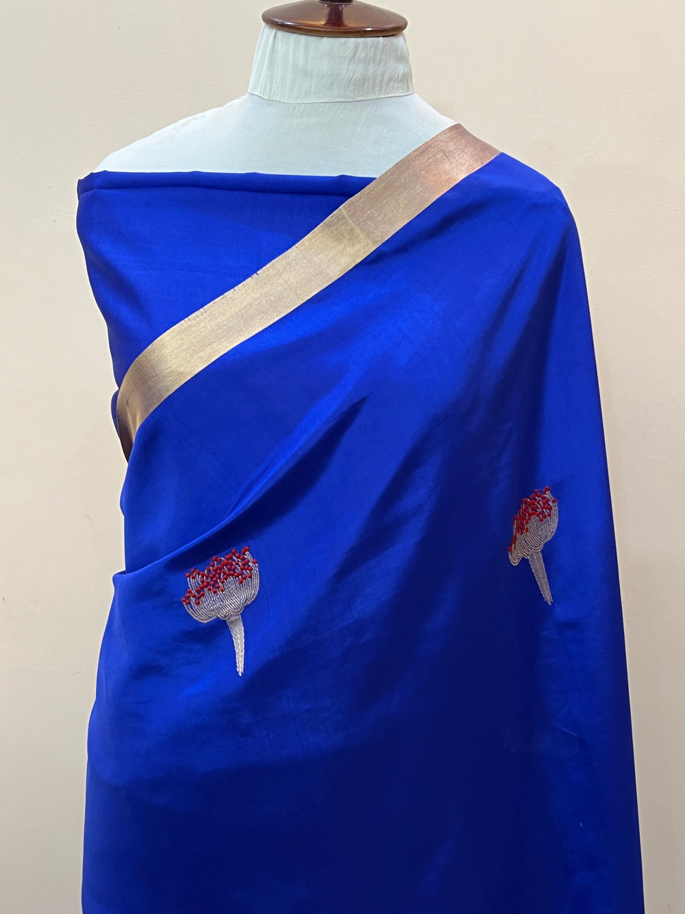 Royal Blue Pure Banarasi Handloom Silk Saree