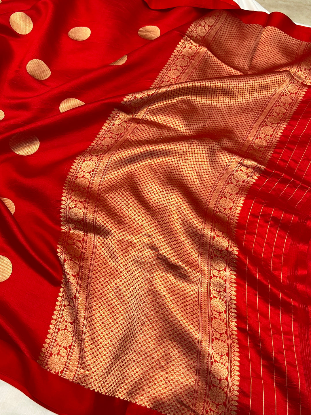Red Pure Silk Handloom Banarasi Saree