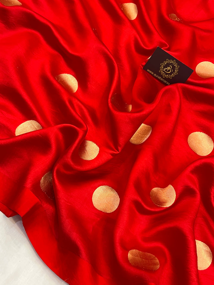 Red Pure Silk Handloom Banarasi Saree