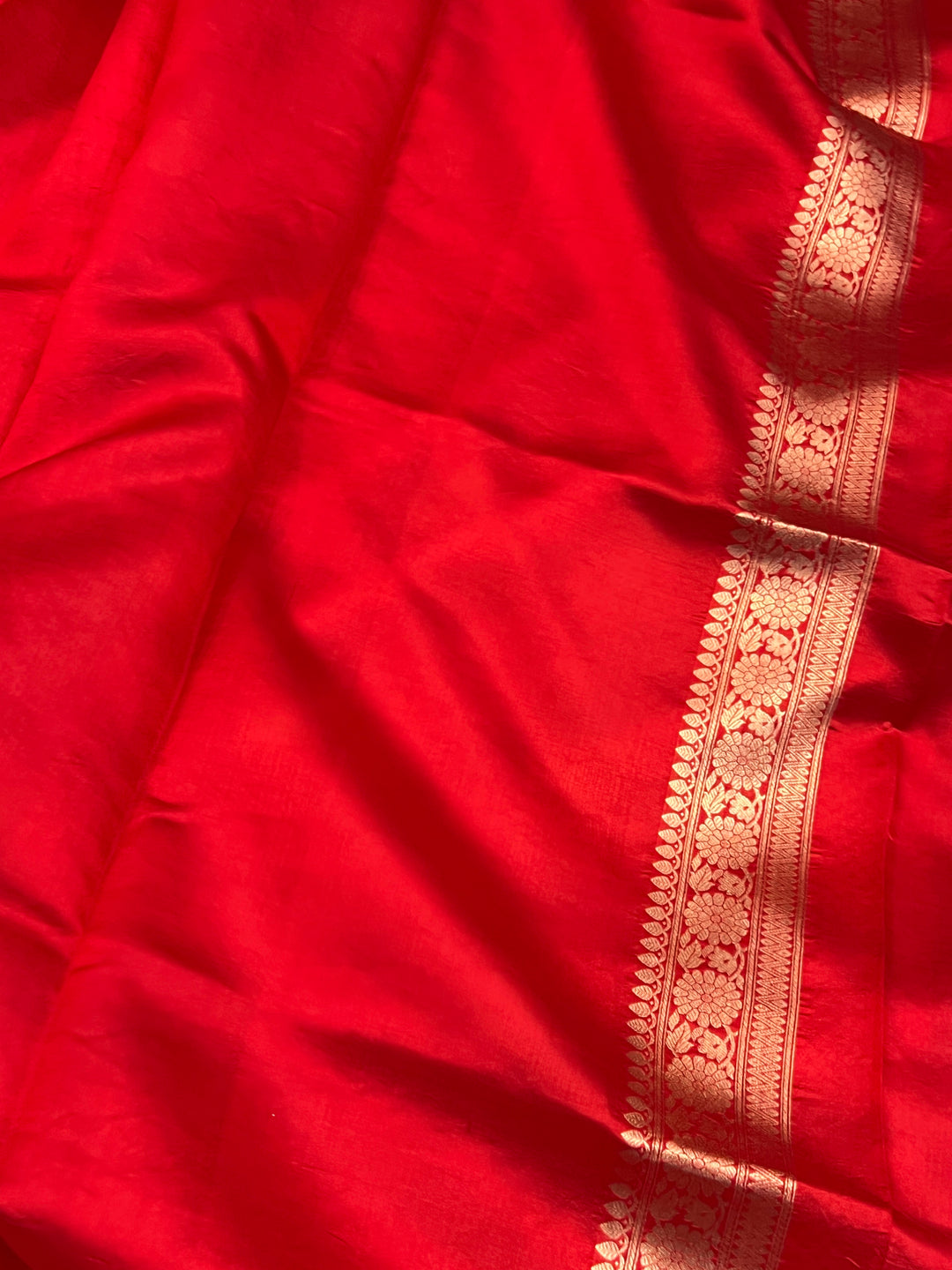 Red Pure Silk Handloom Banarasi Saree