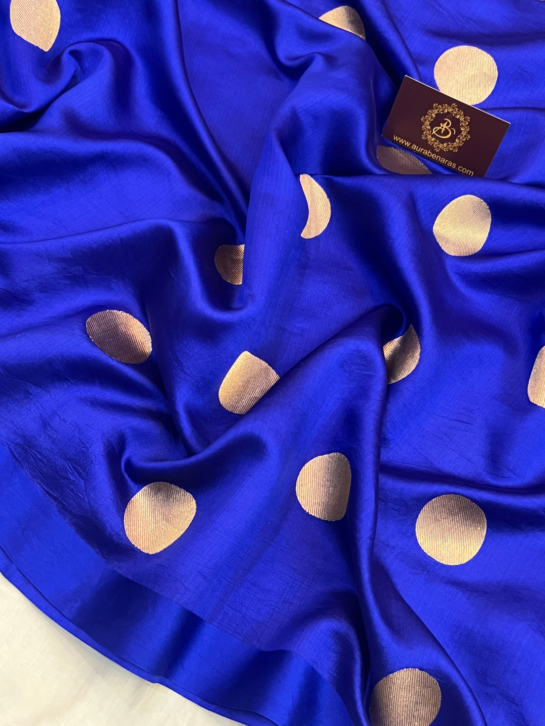 Royal Blue Pure Silk Handloom Banarasi Saree