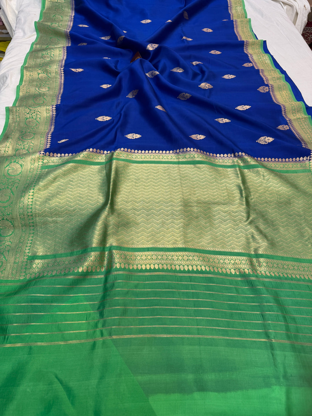 Royal Blue Pure Banarasi Handloom Silk Saree