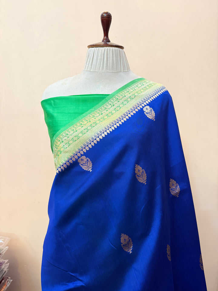 Royal Blue Pure Banarasi Handloom Silk Saree