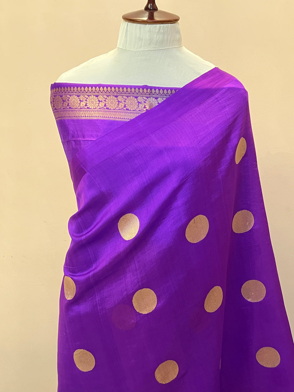Purple Pure Silk Handloom Banarasi Saree
