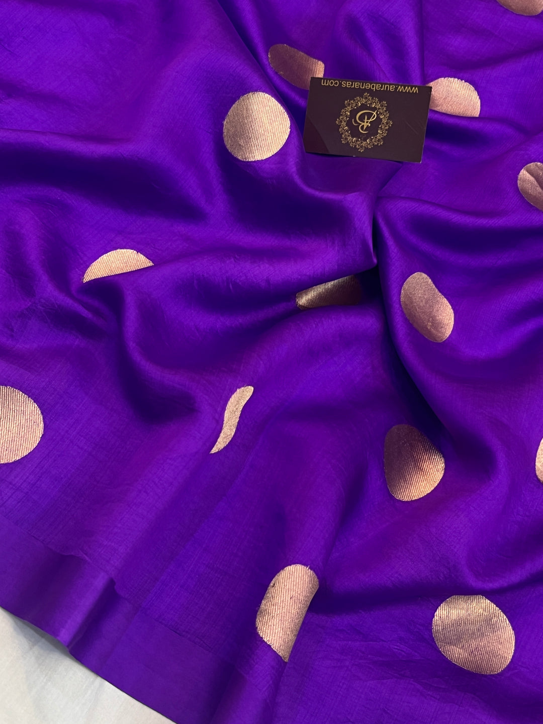 Purple Pure Silk Handloom Banarasi Saree