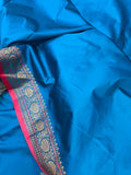 Blue Banarasi Handloom Soft Silk Saree