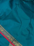 Rama Green Banarasi Handloom Soft SIlk Saree - Aura Benaras