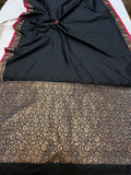 Black Banarasi Handloom Soft Silk Saree