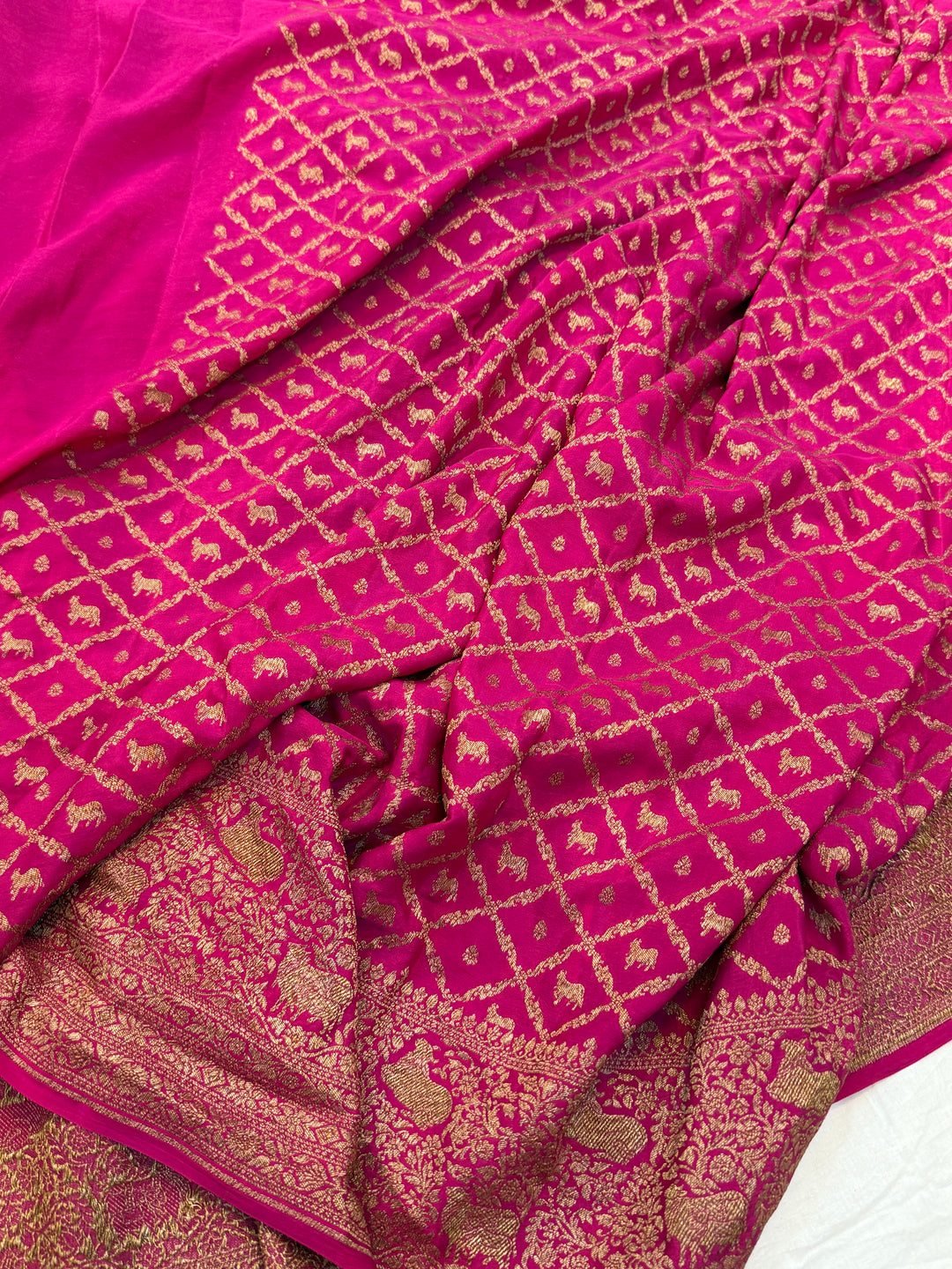 Black Pure Crepe Silk Handloom Banarasi Saree