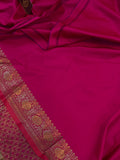 Rani Pink Banarasi Handloom Soft SIlk Saree - Aura Benaras