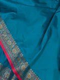 Rama Green Banarasi Handloom Soft Silk Saree