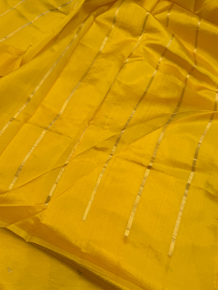 Yellow Pure Silk Handloom Banarasi Saree