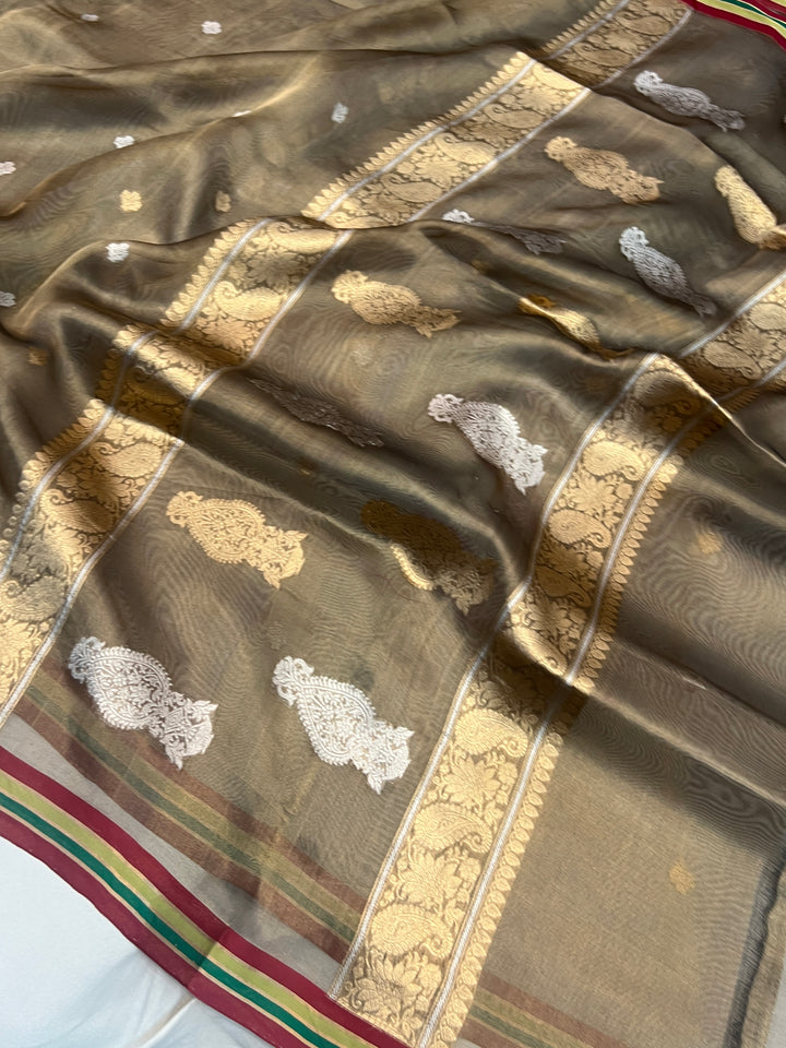 Black Pure Tissue Silk Handloom Banarasi Saree