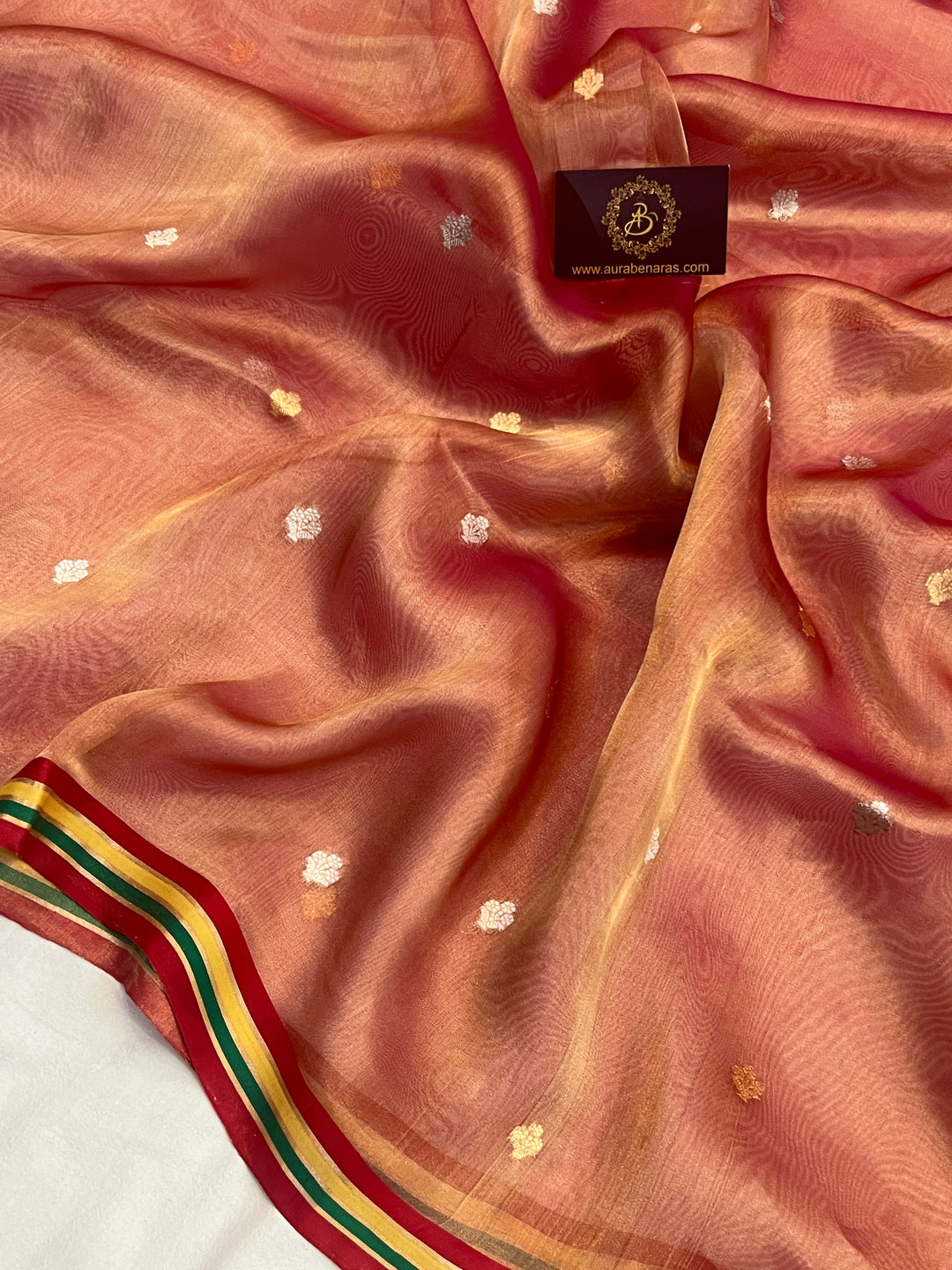 Pink Pure Tissue Silk Handloom Banarasi Saree