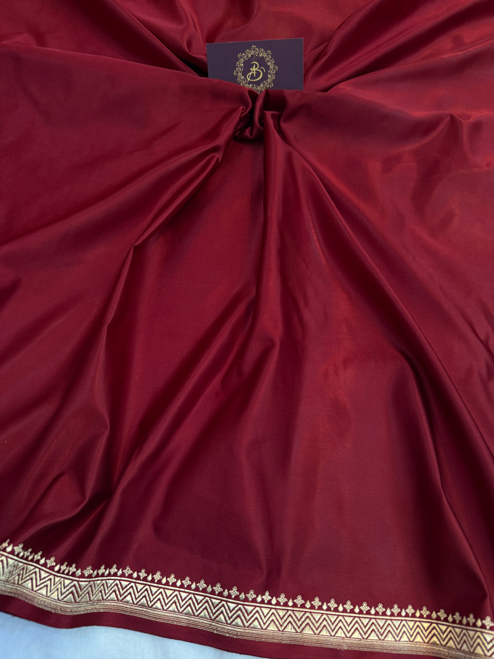 Maroon Pure Banarasi Handloom Katan Satin Silk Saree