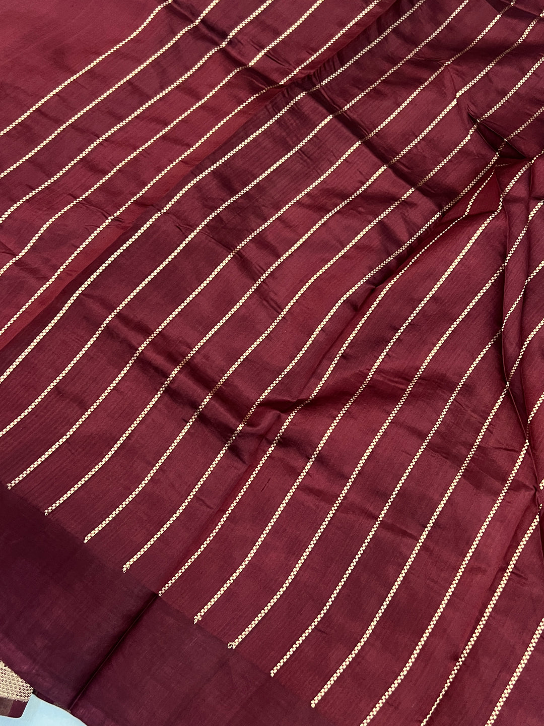 Maroon Pure Banarasi Handloom Silk Saree