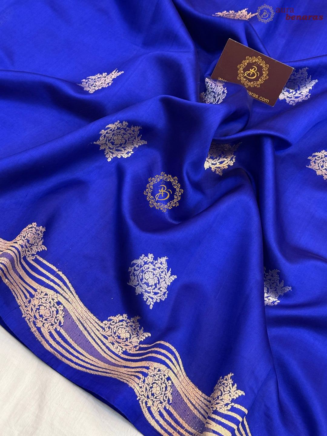Royal Blue Pure Silk Handloom Banarasi Saree