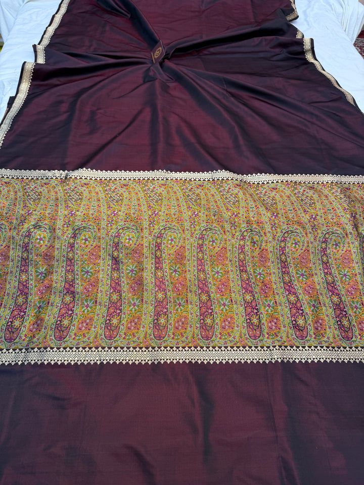 Black Pure Banarasi Handloom Katan Satin Silk Saree