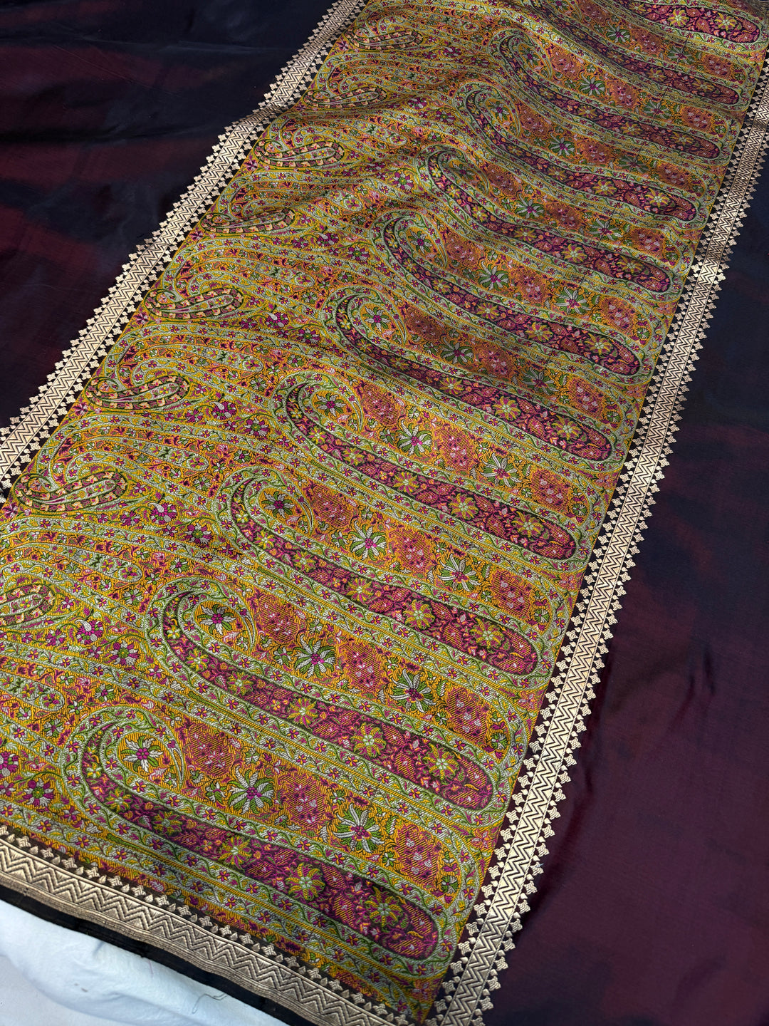 Black Pure Banarasi Handloom Katan Satin Silk Saree