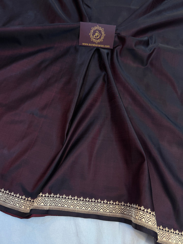 Black Pure Banarasi Handloom Katan Satin Silk Saree