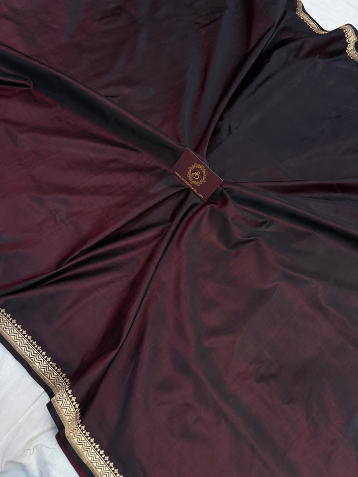 Black Pure Banarasi Handloom Katan Satin Silk Saree