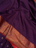 Purple Banarasi Handloom Soft Silk Saree - Aura Benaras