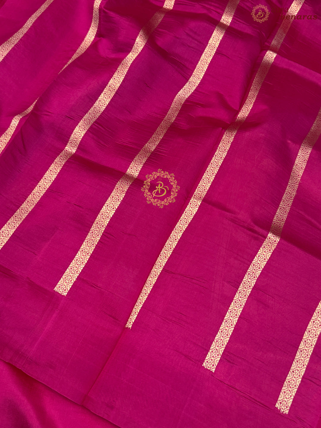 Rani Pink Pure Silk Handloom Banarasi Saree
