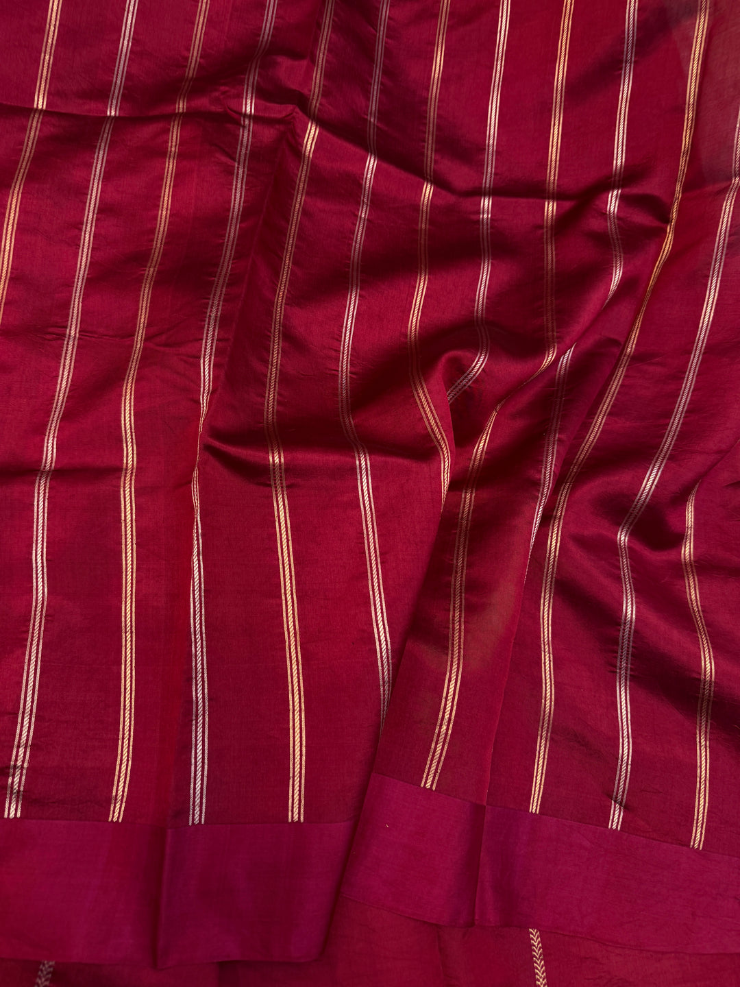 Maroon Pure Silk Handloom Banarasi Saree