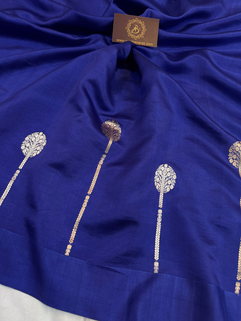 Royal Blue Pure Silk Handloom Banarasi Saree