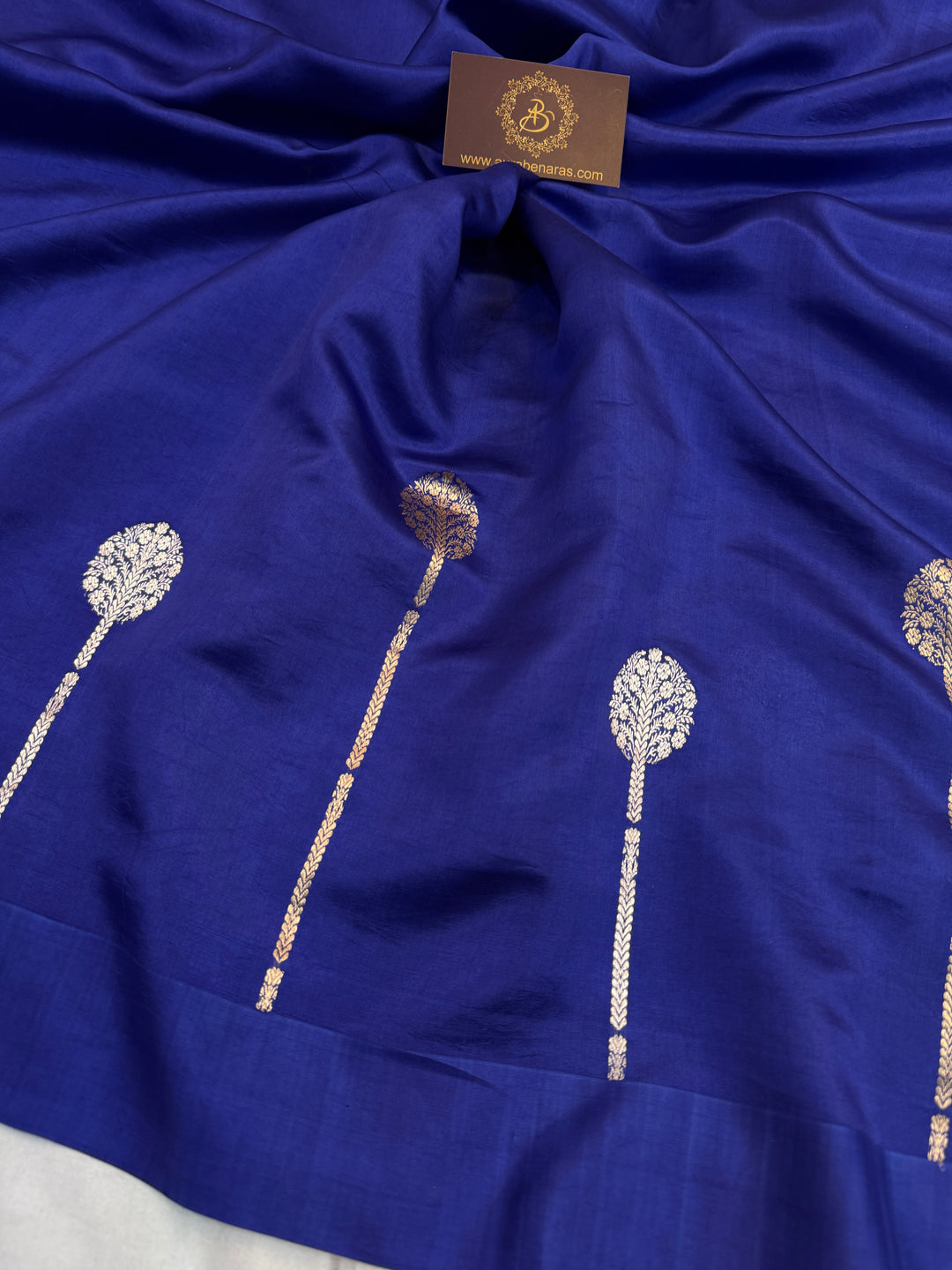 Royal Blue Pure Silk Handloom Banarasi Saree