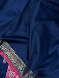 Blue Banarasi Handloom Soft Silk Saree - Aura Benaras