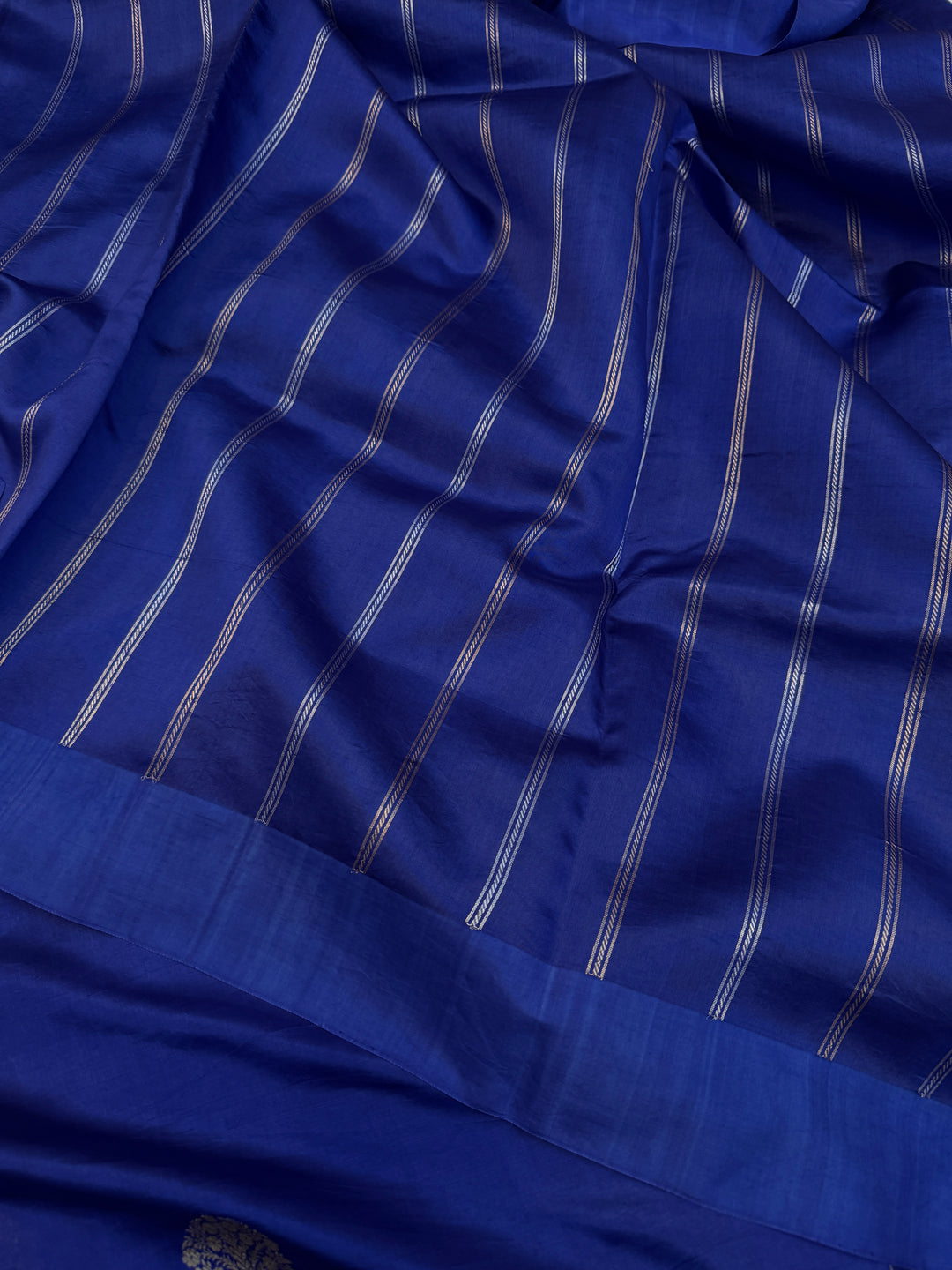 Royal Blue Pure Silk Handloom Banarasi Saree