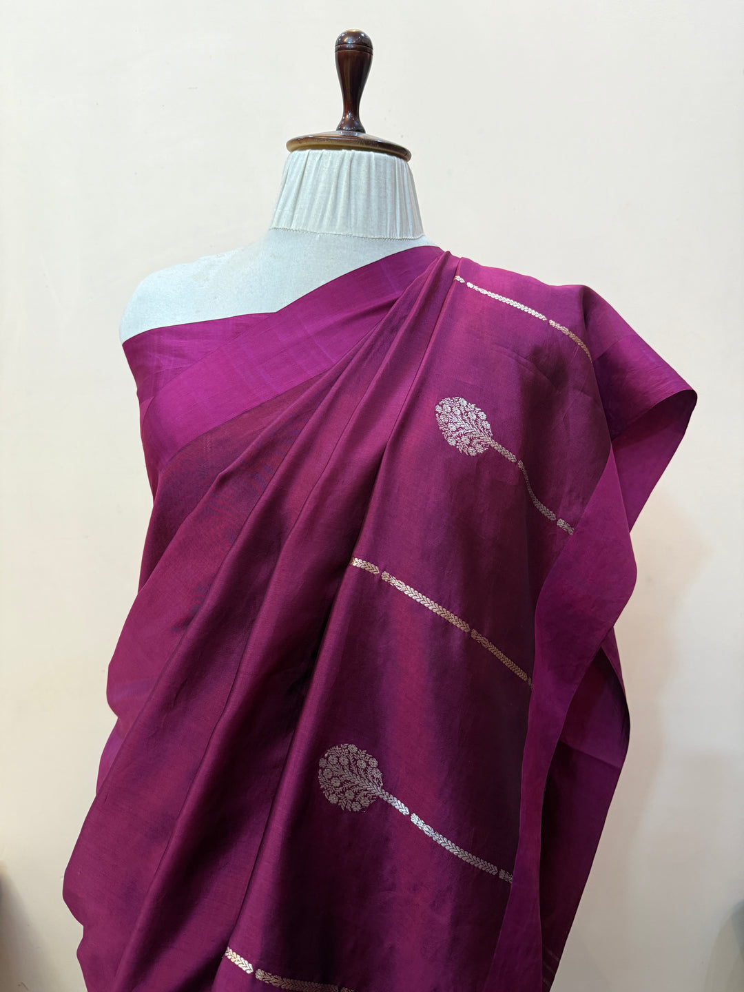 Purple Pure Silk Handloom Banarasi Saree