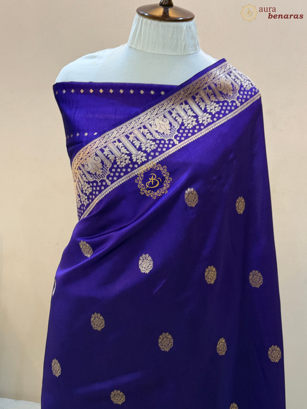 Purple Pure Silk Handloom Banarasi Saree