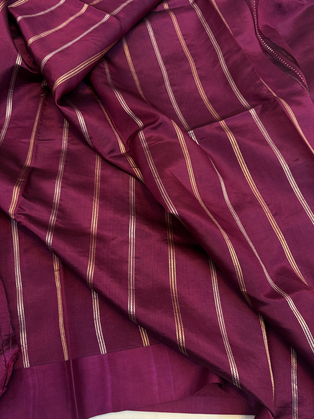 Purple Pure Silk Handloom Banarasi Saree
