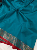 Rama Green Banarasi Handloom Soft SIlk Saree - Aura Benaras