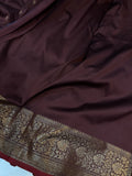 Brown Banarasi Handloom Soft Silk Saree