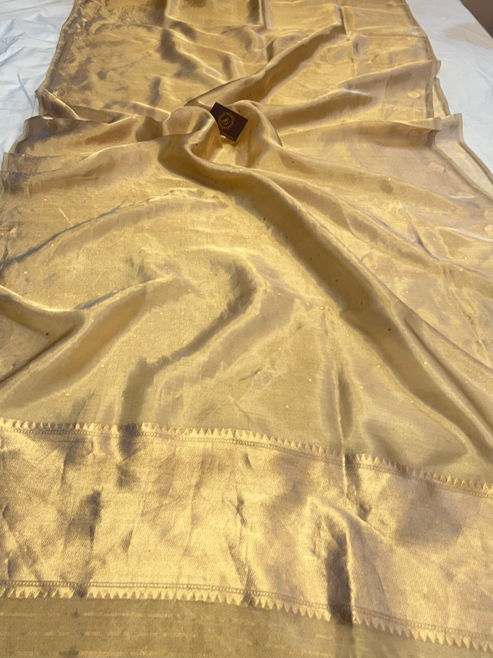 Buy Pure Banarasi Tissue Silk Saree with Small Kadhwa Butis 