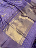 Lavender Pure Banarasi Handloom Silk Saree - Aura Benaras