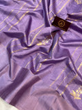 Lavender Pure Banarasi Handloom Silk Saree - Aura Benaras