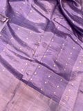 Lavender Pure Banarasi Handloom Silk Saree - Aura Benaras