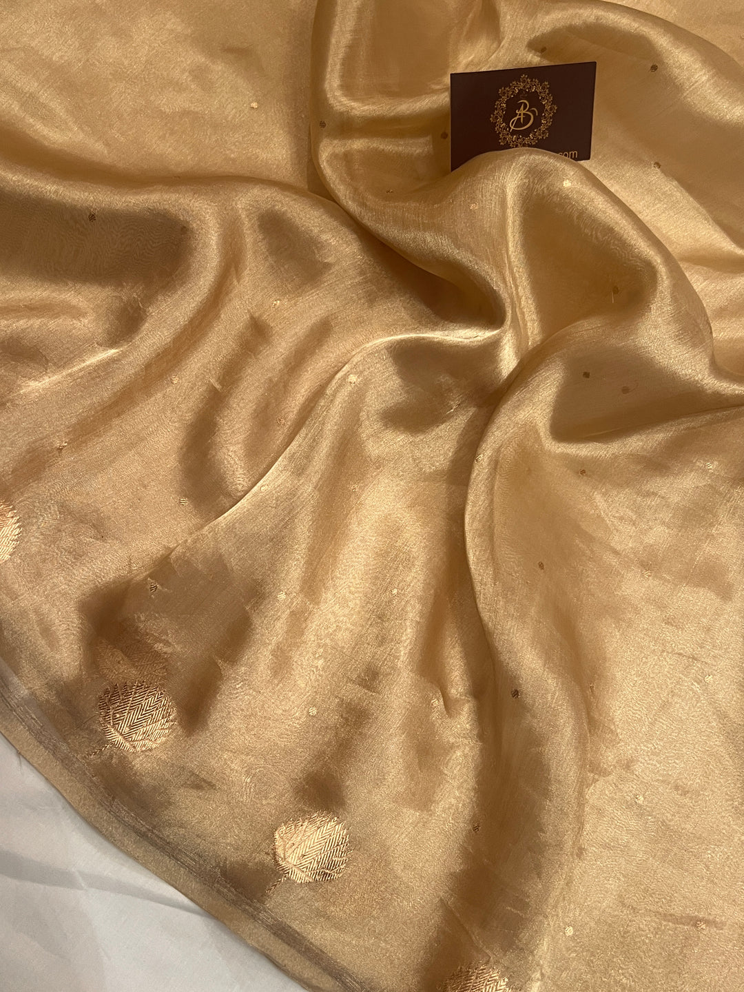 Buy Pure Banarasi Tissue Silk Saree with Small Kadhwa Butis 