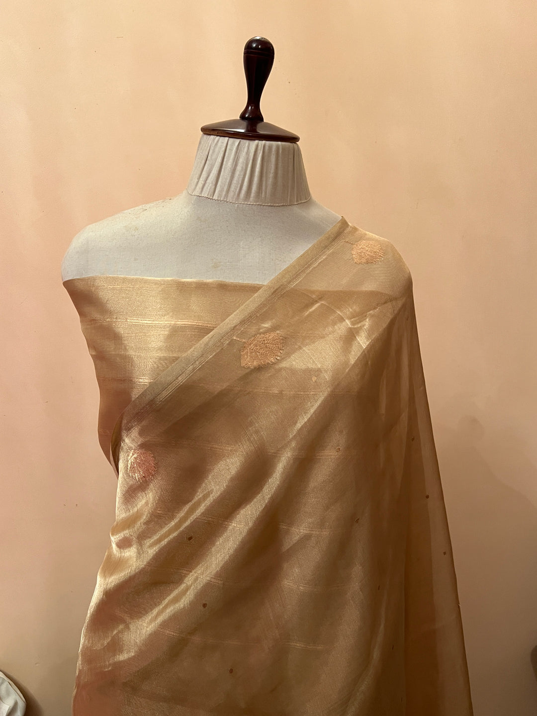 Buy Pure Banarasi Tissue Silk Saree with Small Kadhwa Butis 