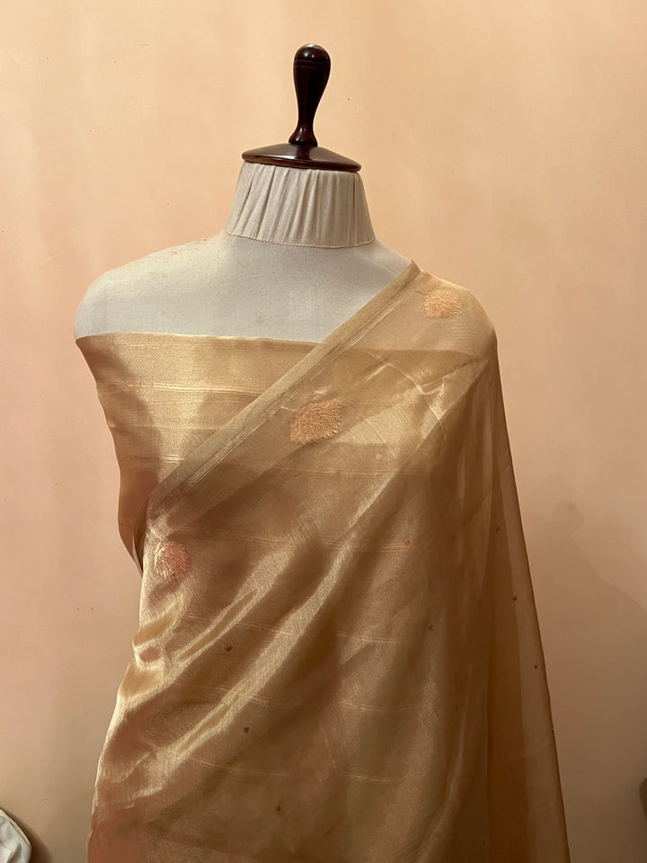 Buy Pure Banarasi Tissue Silk Saree with Small Kadhwa Butis 