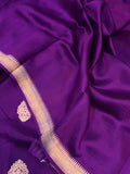 Purple Pure Banarasi Handloom Silk Saree - Aura Benaras