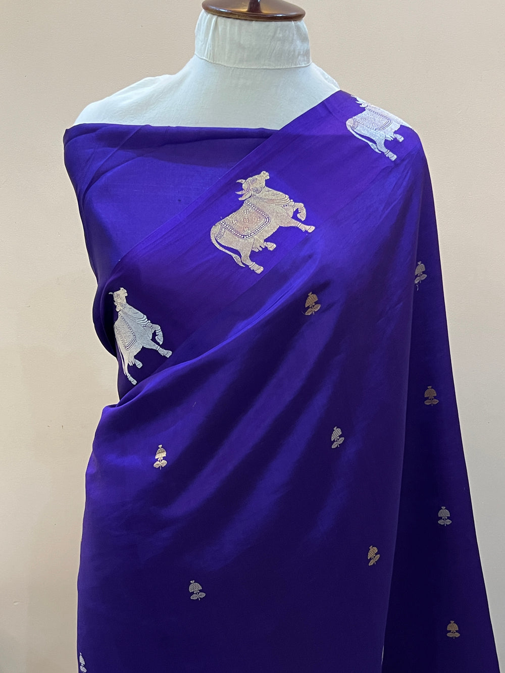 Purple Pure Katan Silk Banarasi Handloom Saree